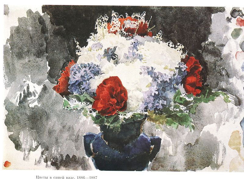Mikhail Vrubel Flowers in Blue Vase